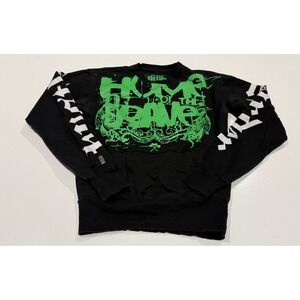 Blac Label Premium Home of the Brave Graphic‎ Sweatshirt Black Green Mens Small